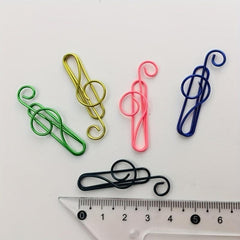 15pcs Musical Character Paper Clips for School & Office Supplies