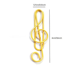 15pcs Musical Character Paper Clips for School & Office Supplies