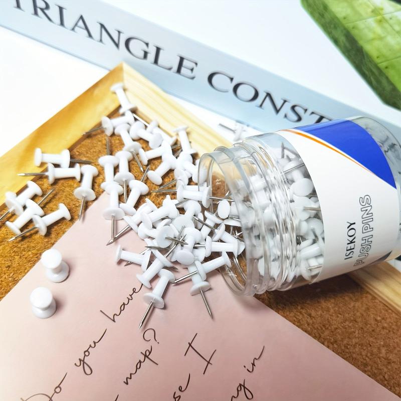100pcs Push Pins For Bulletin Board Thumb Tacks Wall Corkboard Map Calendar