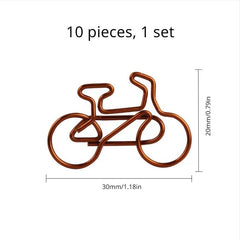 Vintage Bicycle Paper Clip Office Learning Stationery Supplies