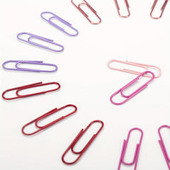 80pcs Colorful Iridescent Paper Clips - Sparkle Your Desk