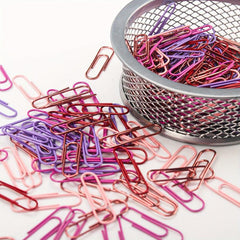 80pcs Colorful Iridescent Paper Clips - Sparkle Your Desk