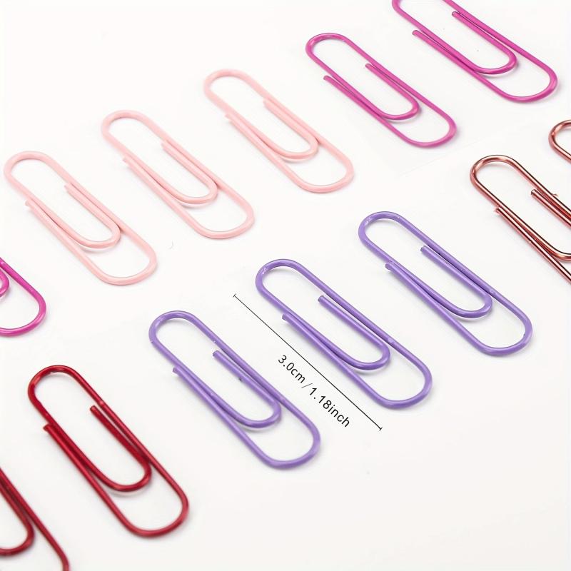 80pcs Colorful Iridescent Paper Clips - Sparkle Your Desk