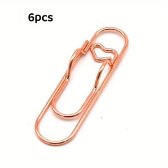 6pcs Metal Pen Holder Clips Paper Clip Function Pen Holder Clips