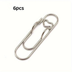 6pcs Metal Pen Holder Clips Paper Clip Function Pen Holder Clips