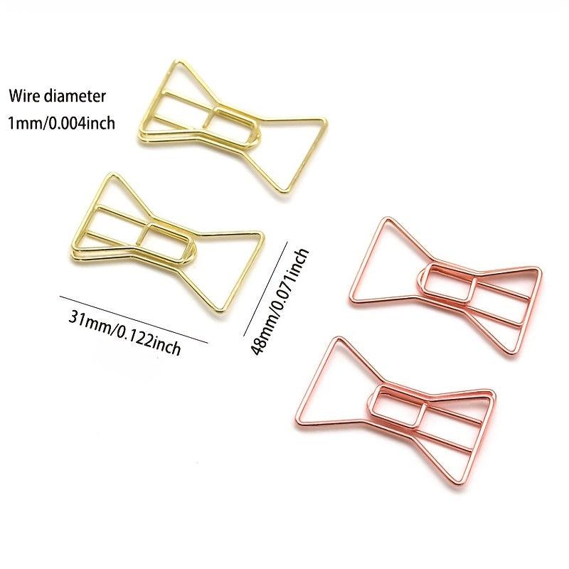 10 Pcs Paper Clips Bowknot Shape Holder Office School Home Supplies