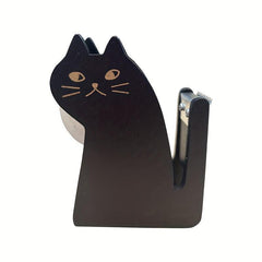Kitten Tape Cutter with Wooden Base