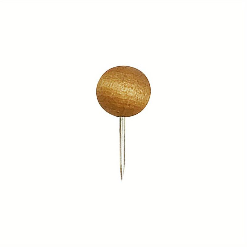 30pcs Thumbtacks Cork Nails Preschool Push Pins Solid Wood I-shaped Nails