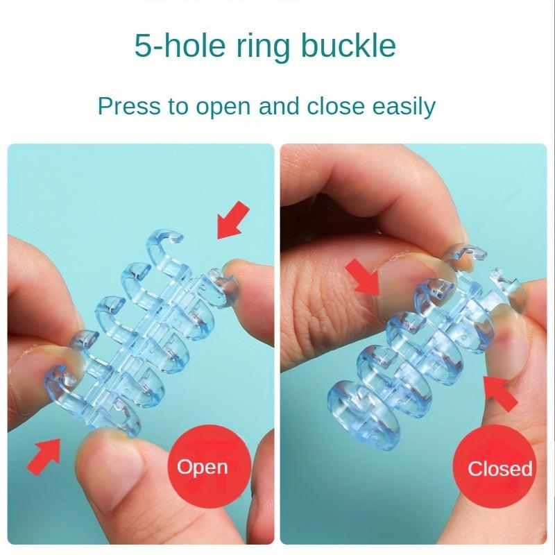 5-Hole Binding Ring Loose Leaf Paper Clip Planner Rings