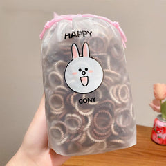 Colorful Nylon Elastic Hair Bands Ponytail Holder Rubber Bands