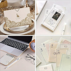 110pcs Rose Golden Paper Clips Assorted Sizes Shapes Heart Bookmark