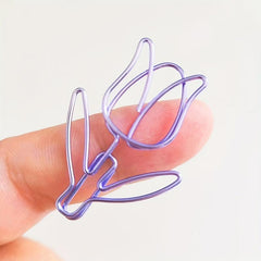 10pcs Rose Flower Paper Clips Bookmarks Office School Wedding Decor
