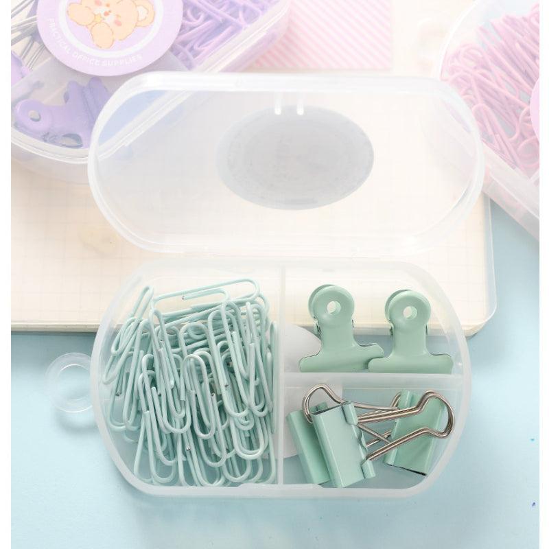 45pcs Paper Clip Dovetail Clip Ticket Clip Stationery Set