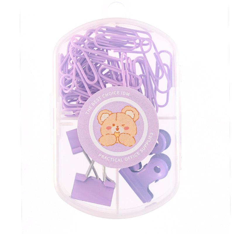 45pcs Paper Clip Dovetail Clip Ticket Clip Stationery Set