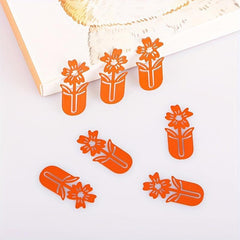 5 PCS Flower Hollow out Bookmarks for Students, Cartoon Book Clip