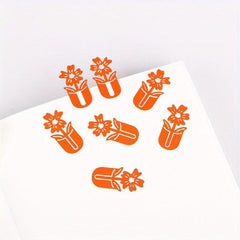 5 PCS Flower Hollow out Bookmarks for Students, Cartoon Book Clip