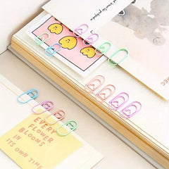 40pcs Macaron Colored Love Pins Stainless Steel Paper Clips Bookmarks
