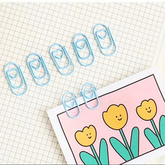 40pcs Macaron Colored Love Pins Stainless Steel Paper Clips Bookmarks