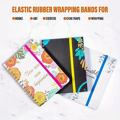 12pcs Colored Rubber Bands for Home Office and Study Use