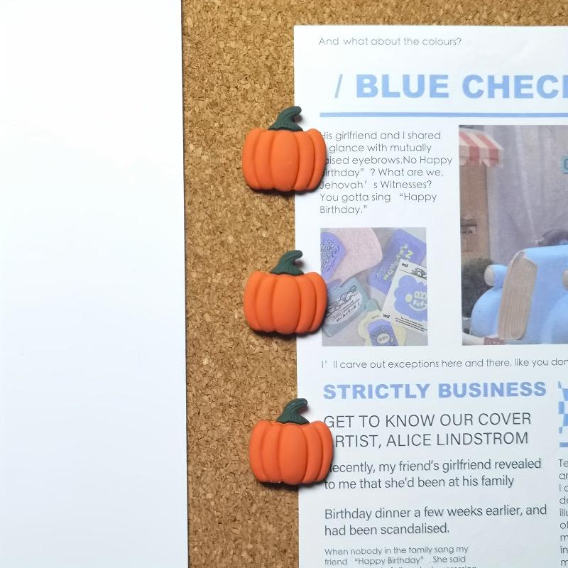 20pcs Pumpkin Shaped Push Pins Thumb Tacks for Bulletin Board