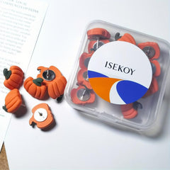 20pcs Pumpkin Shaped Push Pins Thumb Tacks for Bulletin Board