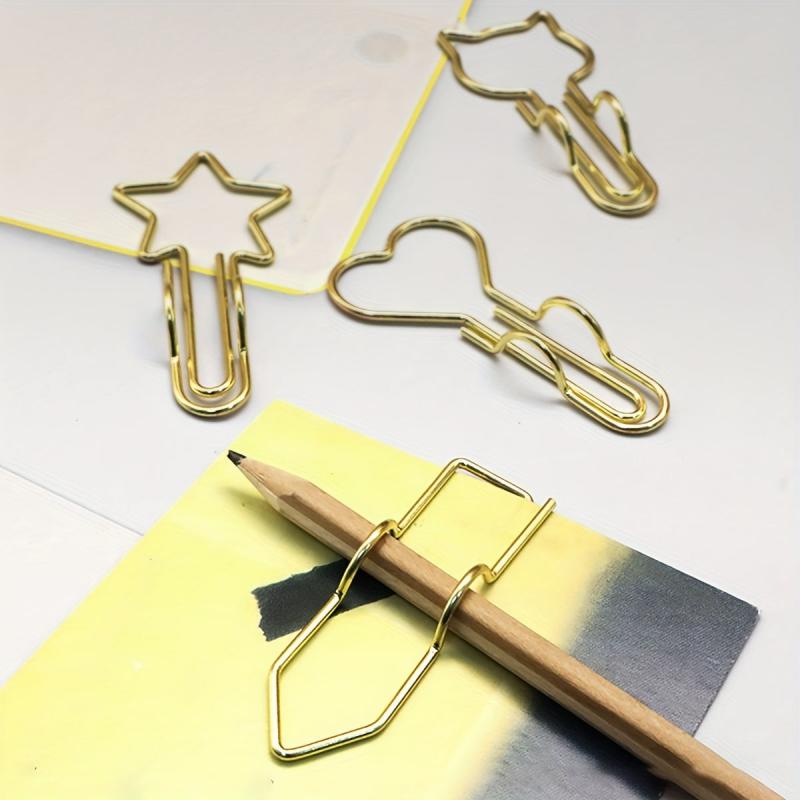 Cartoon Metal Pen Holder with Paper Clip Organizer
