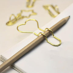 Cartoon Metal Pen Holder with Paper Clip Organizer