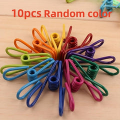 Assorted Color Chip Clips 5.08cm Utility PVC Coated Bag Clips