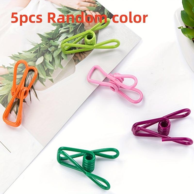 Assorted Color Chip Clips 5.08cm Utility PVC Coated Bag Clips