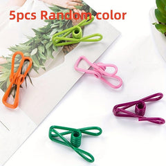 Assorted Color Chip Clips 5.08cm Utility PVC Coated Bag Clips