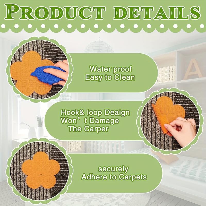 24pcs Carpet Markers Floor Dots Adhesive Carpet Dots Markers