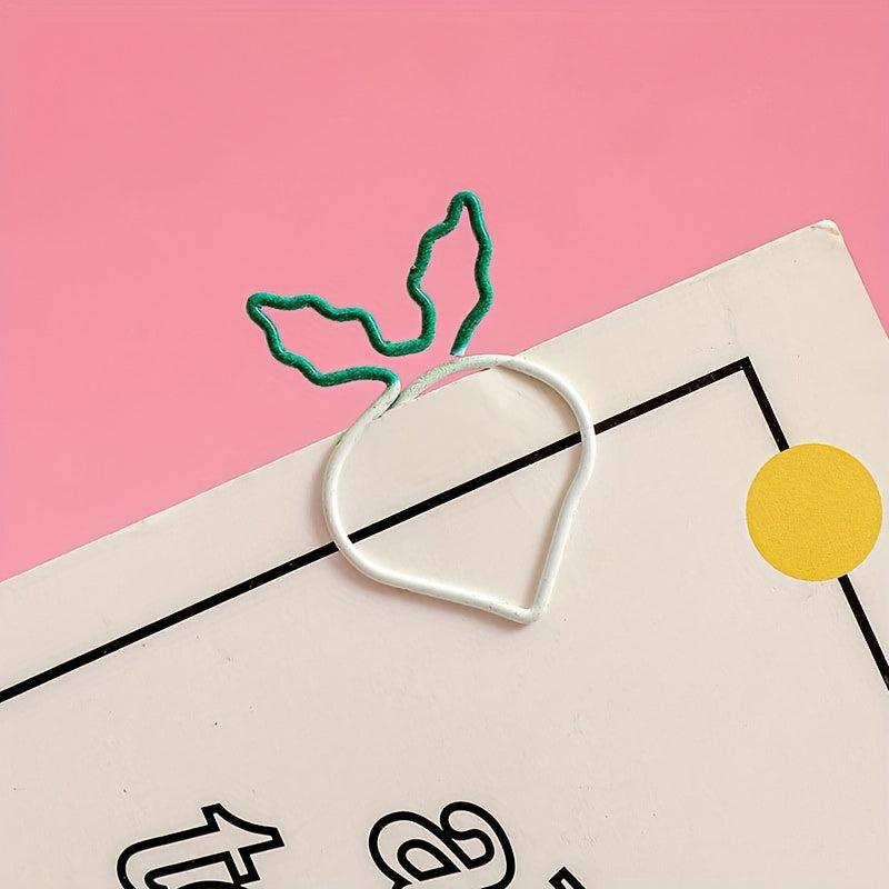 3pcs Cartoon Plant Paper Clip for Students