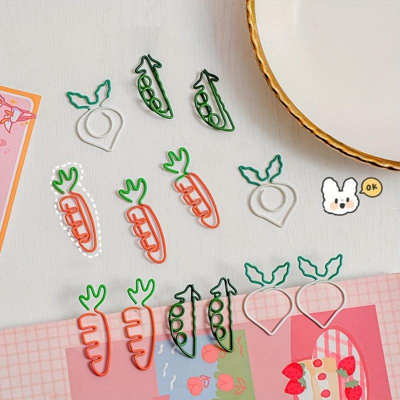 3pcs Cartoon Plant Paper Clip for Students