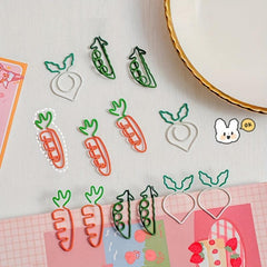 3pcs Cartoon Plant Paper Clip for Students