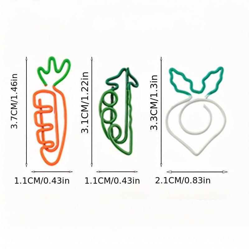 3pcs Cartoon Plant Paper Clip for Students