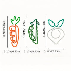 3pcs Cartoon Plant Paper Clip for Students