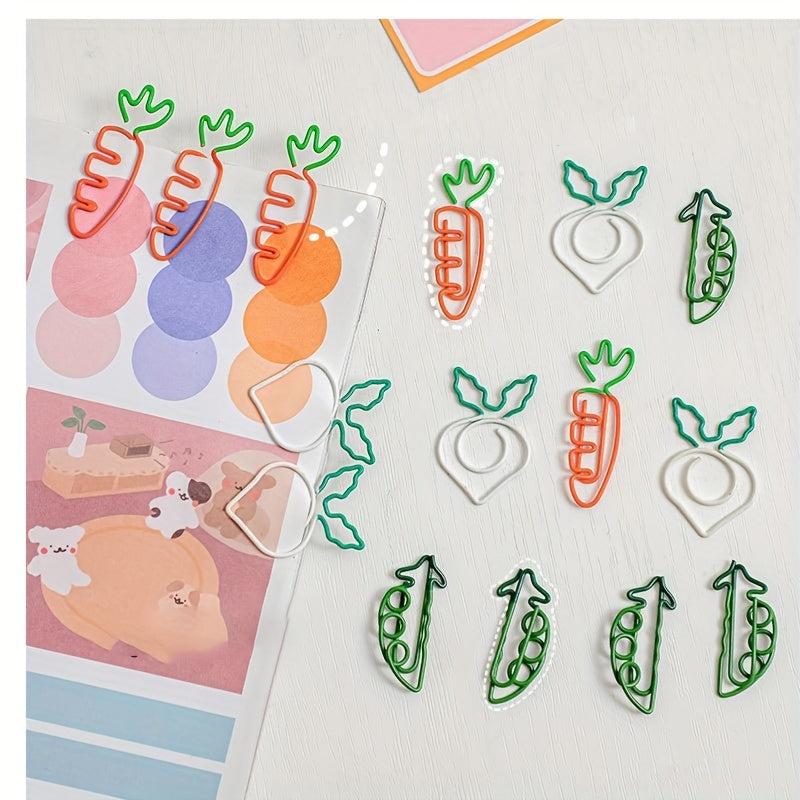 3pcs Cartoon Plant Paper Clip for Students