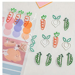 3pcs Cartoon Plant Paper Clip for Students