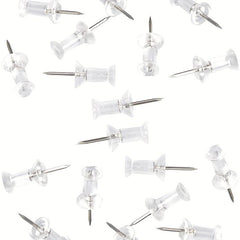 200 Transparent Plastic Head Steel Nails for Walls Cork Boards Home Office