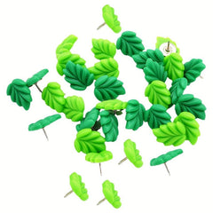 30pcs Leaves Push Pins Resin Leaf Decorative Thumbtacks Cork Board Office