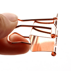 40pcs 19mm Rose Golden Binder Paper Clip Long Tail Clip Barrel Ticket
