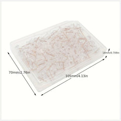 100 Clear Plastic Head Push Pins Steel Point for Home Office Craft