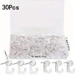 30pcs Plastic Thumb Hook Decorative Push Pins Cork Board Hook
