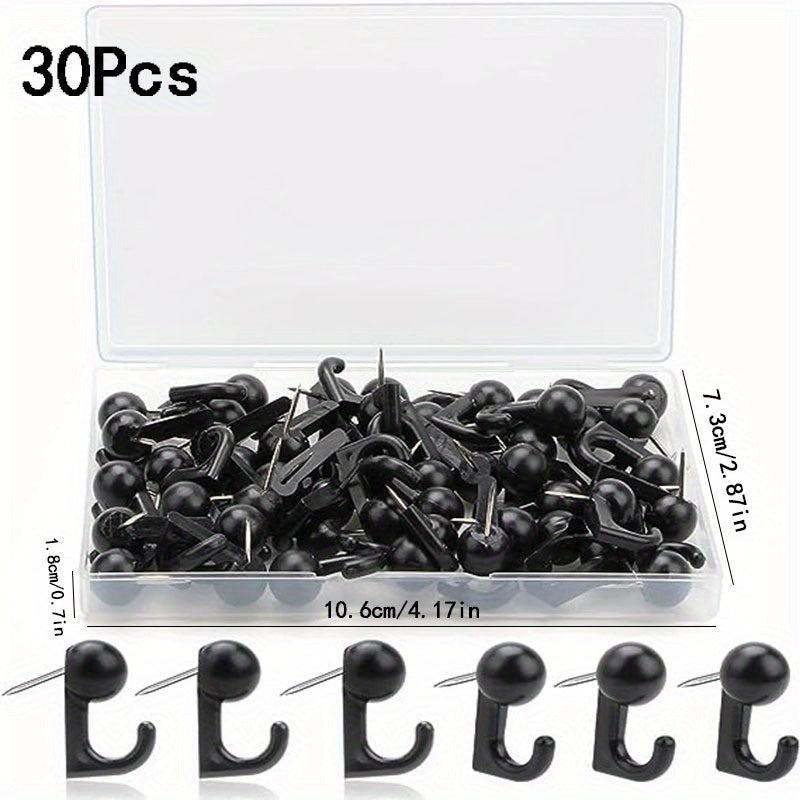 30pcs Plastic Thumb Hook Decorative Push Pins Cork Board Hook
