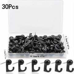 30pcs Plastic Thumb Hook Decorative Push Pins Cork Board Hook
