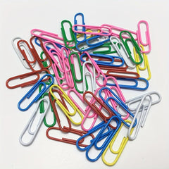 100pcs Mixed 28mm Paper Clip Metal Bookmark Bookcase Stationery School Office