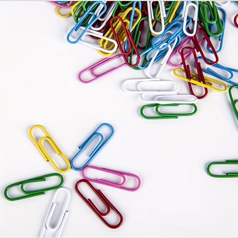 100pcs Mixed 28mm Paper Clip Metal Bookmark Bookcase Stationery School Office