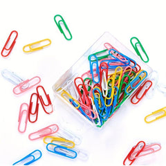 100pcs Mixed 28mm Paper Clip Metal Bookmark Bookcase Stationery School Office