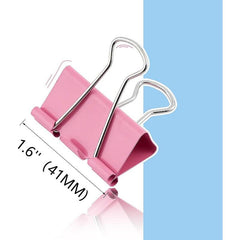 24pcs Binder Clips Large Small Paper Clamps Metal Office Supplies