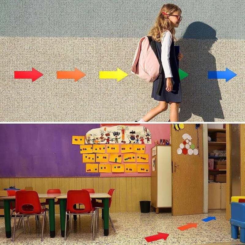 24Pcs Carpet Markers 15 Length Adhesive Dots for Classroom Sit Circles
